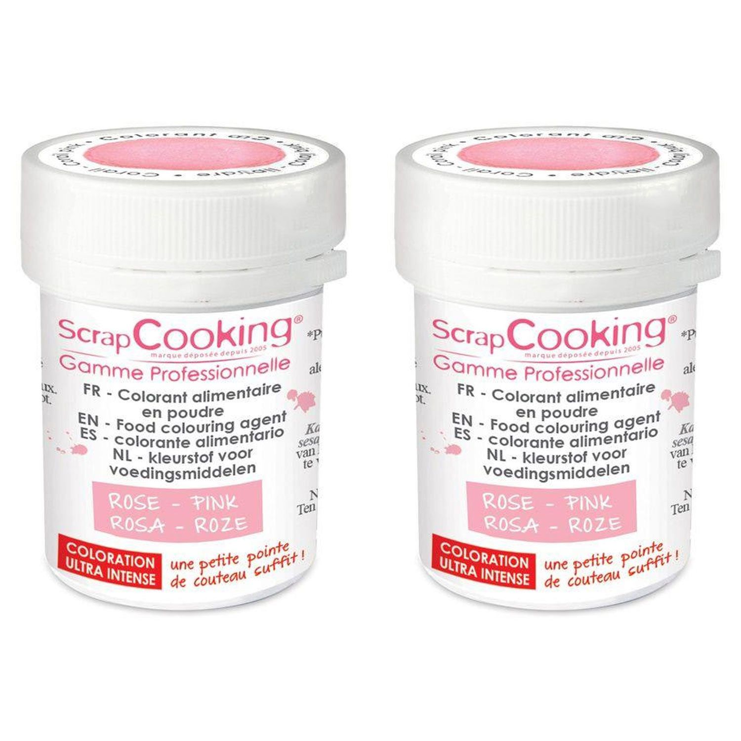 Colorant alimentaire en poudre 10 g - rose poudré Scrapcooking - Mathon