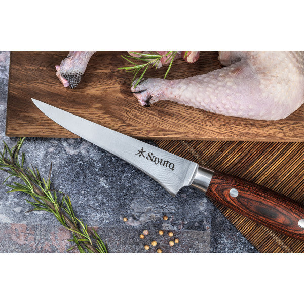 Couteau Sayuto Pakka X50 modèle désosseur 15cm manche riveté Sayuto - Mathon - 2