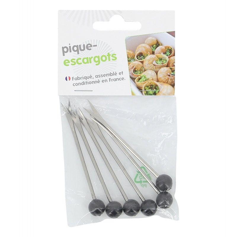 6 piques à escargots en inox et plastique 8,5 cm Chevalier diffusion - Mathon