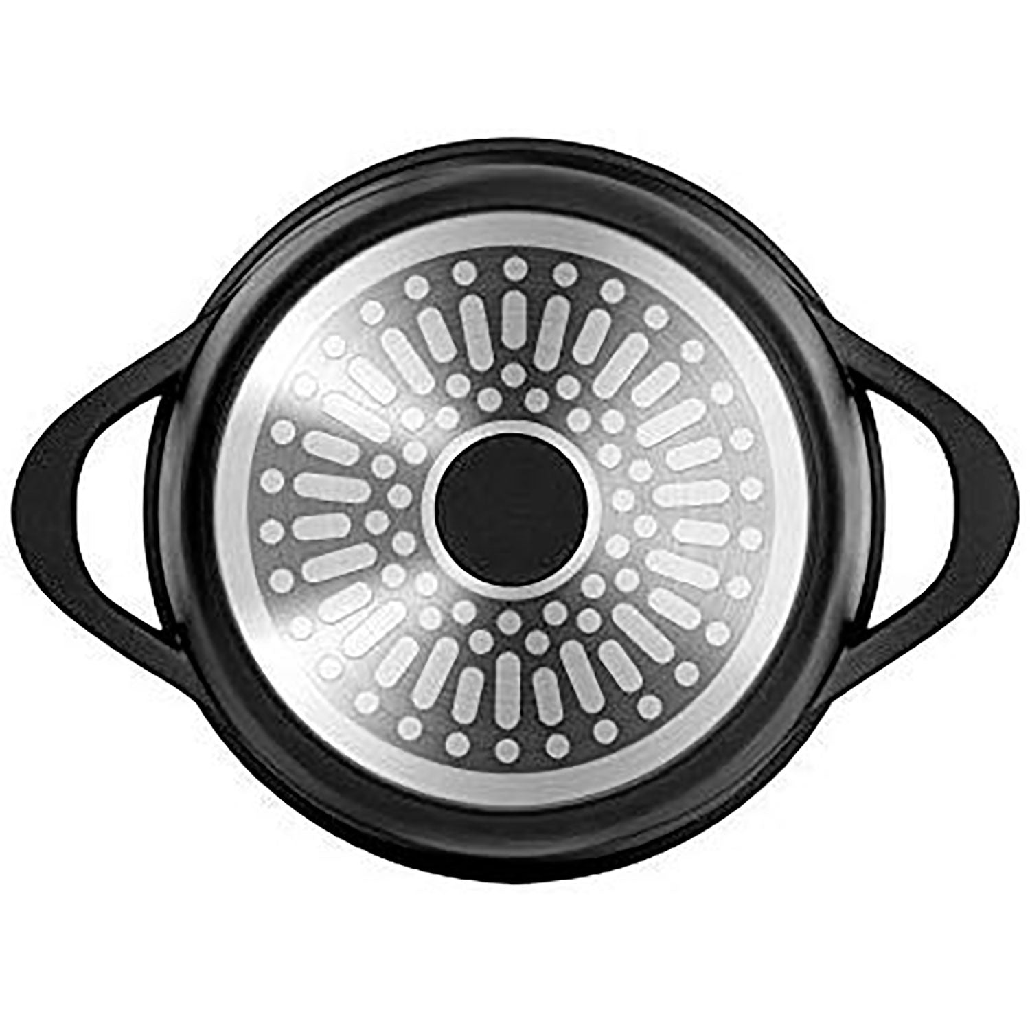 Batterie de Cuisine Induction 6 Pièces Aluminium Fonte 3 Casseroles 3 Couvercles  Noir BRI-MGK18 - Mathon - 7