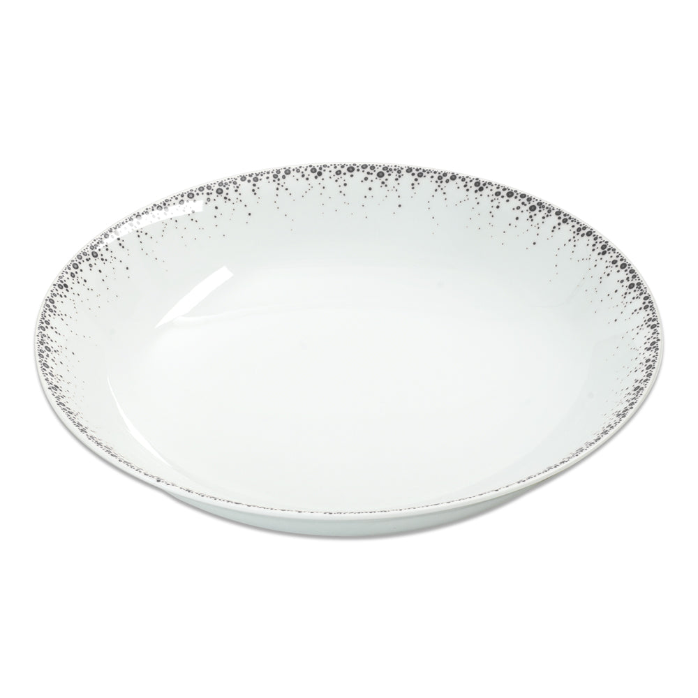 Plat rond creux Boréalis gris 29 cm Table passion - Mathon
