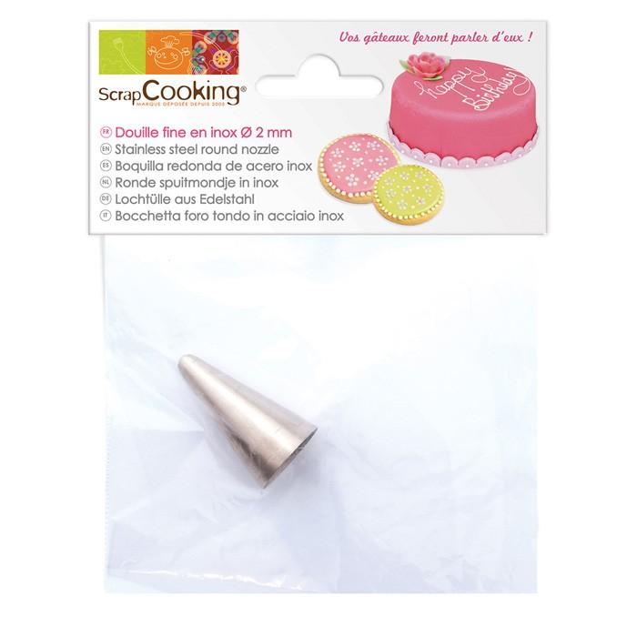 Douille pâtissière fine en inox Scrapcooking - Mathon