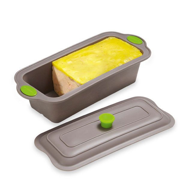 Rigiflex Terrine en silicone structure acier avec couvercle 2 en 1 24 cm Mathon - Mathon - 2