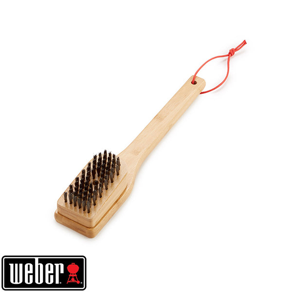 Brosse de nettoyage de 30 cm avec poignée bambou Weber - Mathon - 1