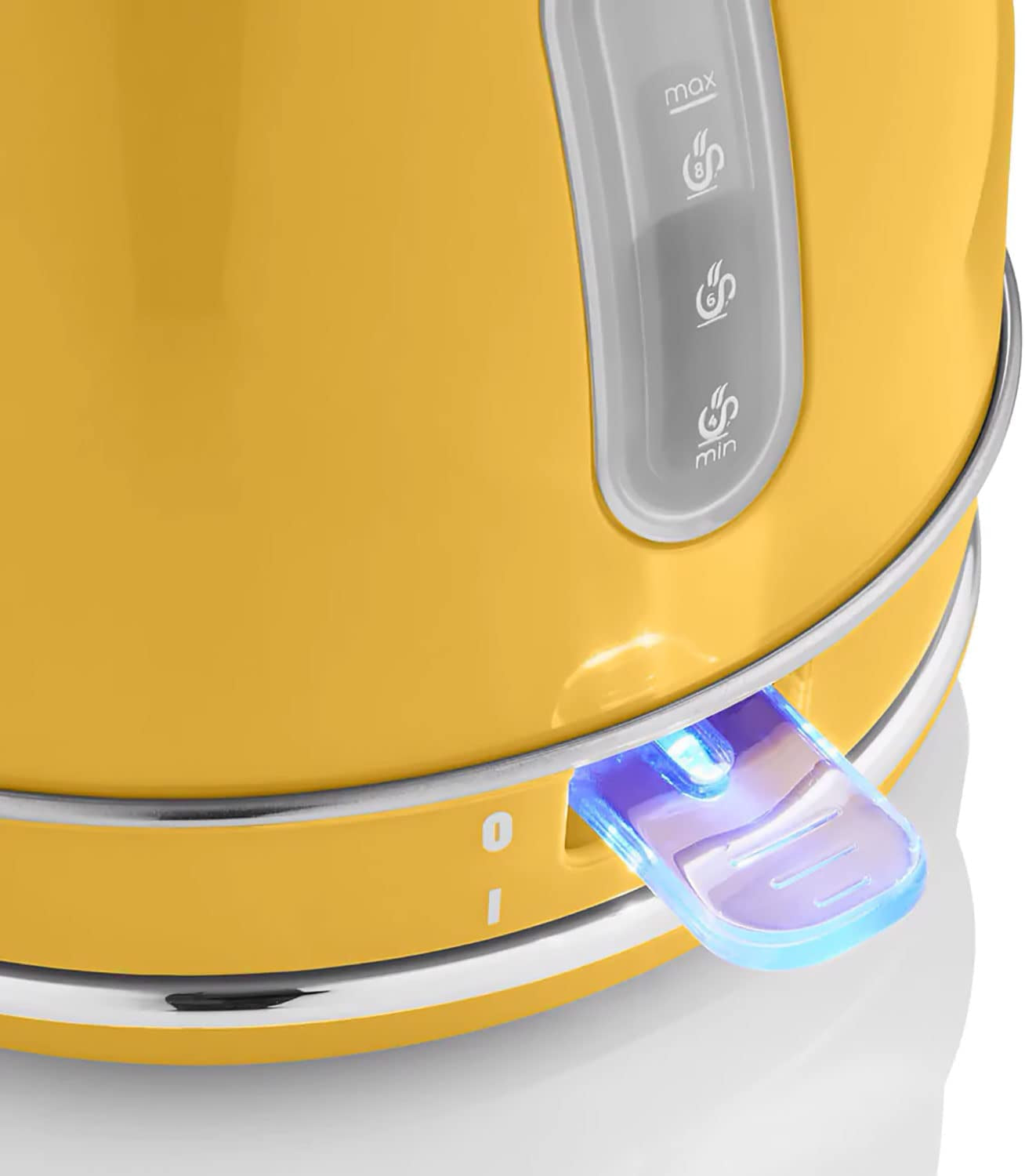 Retro Bouilloire, 1,8 L, Acier Inoxydable sans BPA, Résistance Cachée, sans Fil 3000 Jaune SK14630YELNEU - Mathon - 8