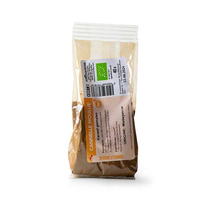 Cannelle moulue de Madagascar bio - 40 g Aromandise - Mathon