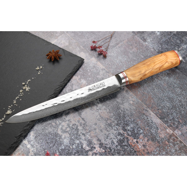 Couteau trancheur damas 10Cr Wusaki 20cm Wusaki - Mathon - 3