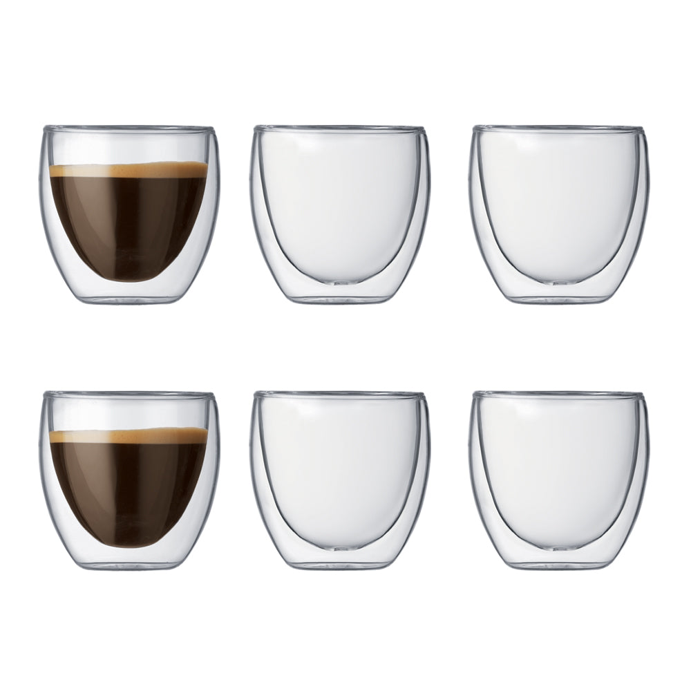 Set de 6 gobelets double paroi 8 cl Bodum - Mathon