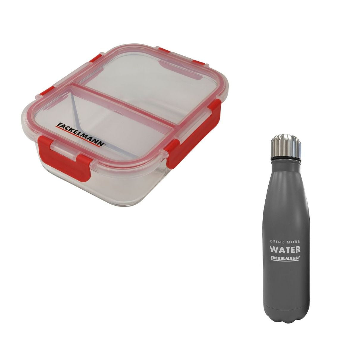 Ensemble pour petit déjeuner avec Bouteille 500 ml et Lunch box Move Fackelmann - Mathon - 1