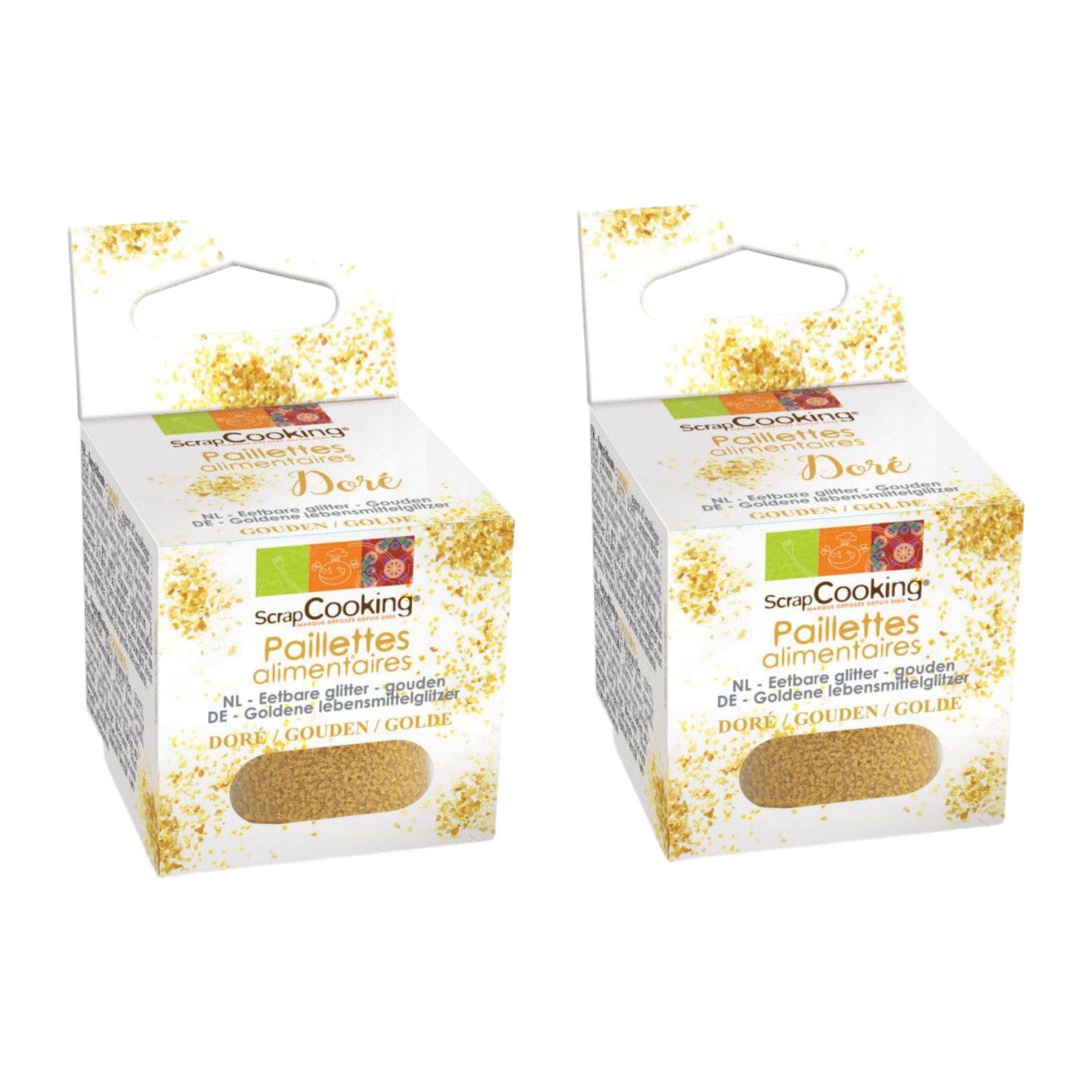 Paillettes alimentaires dorées 10 g Scrapcooking - Mathon