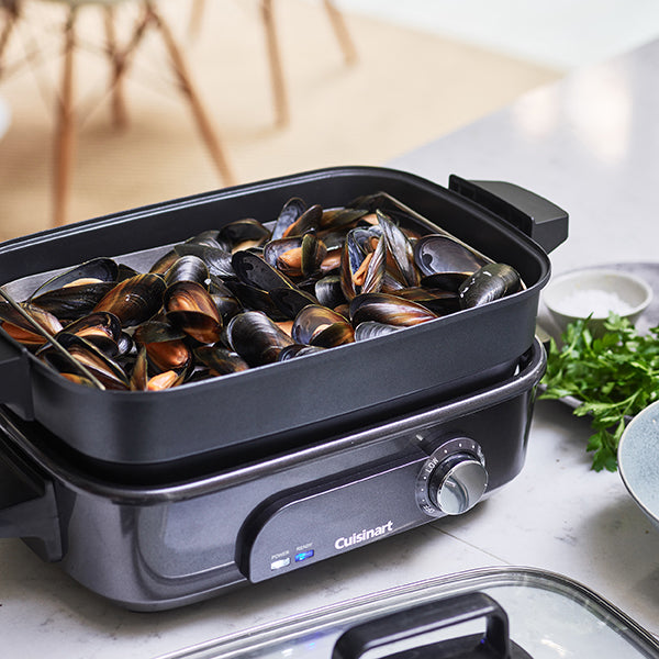 Multicuiseur électrique Cooking 4,7 L 1400 W bleu nuit Cuisinart - Mathon - 4