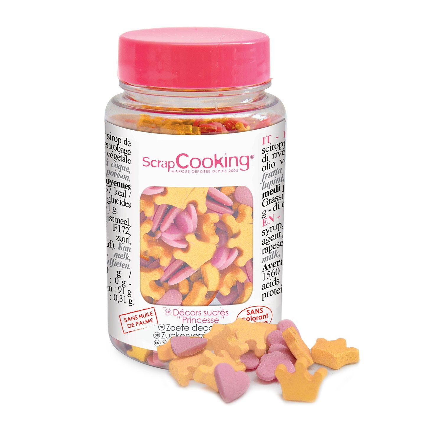 Décors sucrés Princesse - Pot 55 g Scrapcooking - Mathon