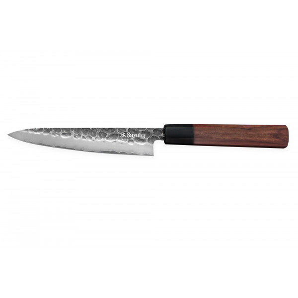 Couteau Sayuto Sequoia San Mai modèle universel 13,5cm brute de forge Sayuto - Mathon - 1