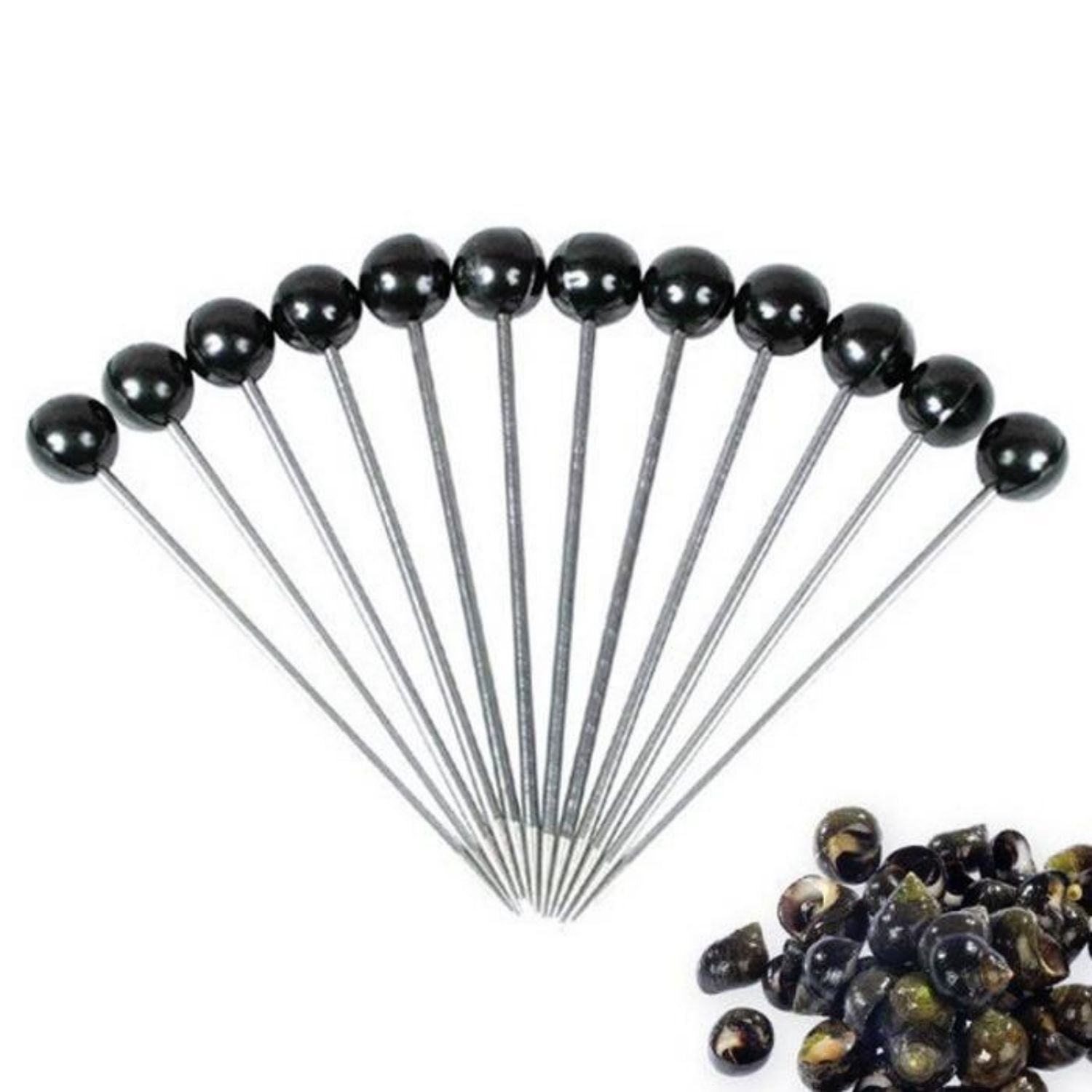 36 piques à bigorneaux avec embout noir Chevalier diffusion - Mathon