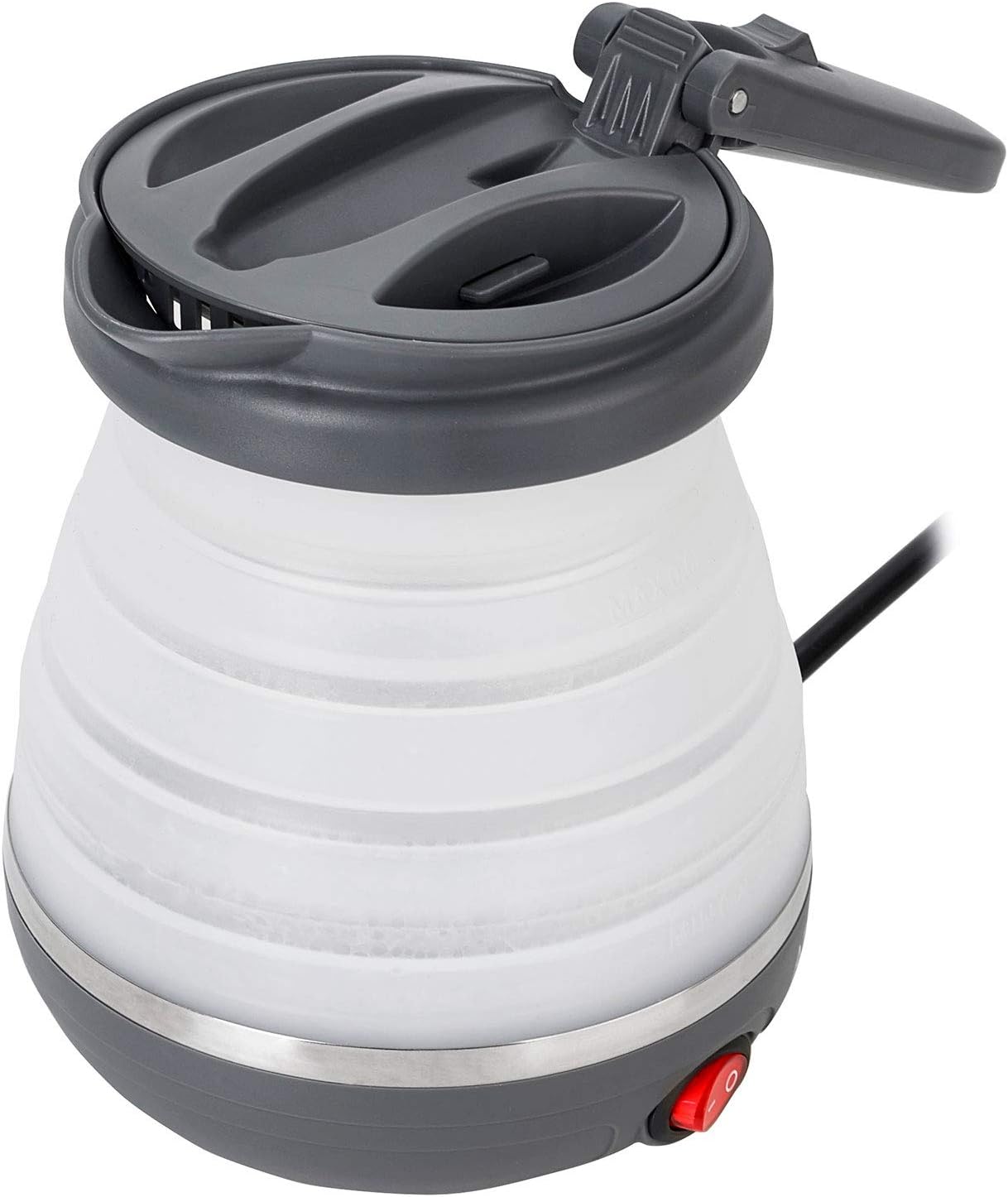 bouilloire électrique de 0,6L 750W blanc gris foncé Adler - Mathon