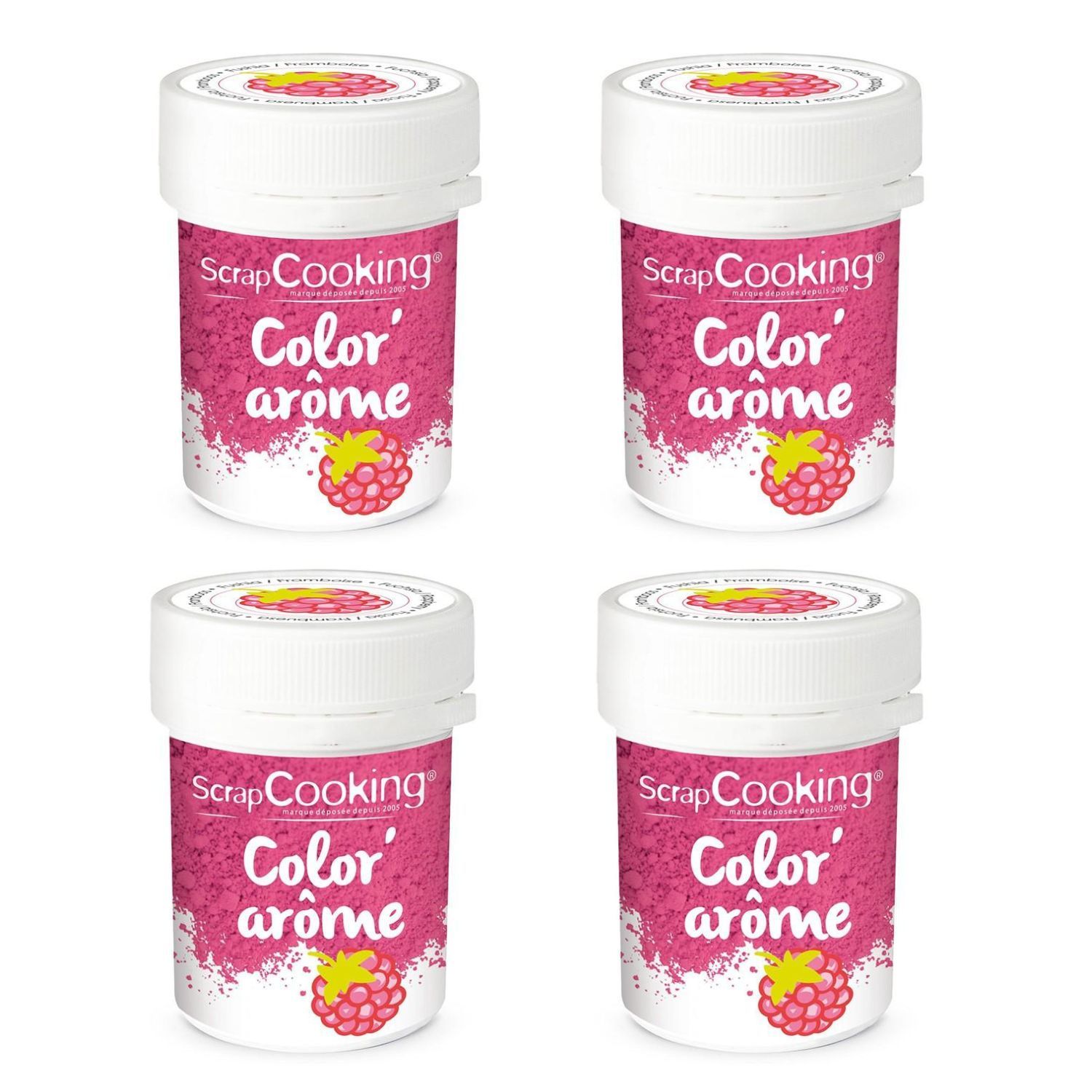 Colorant alimentaire rose arôme framboise 40 g Scrapcooking - Mathon