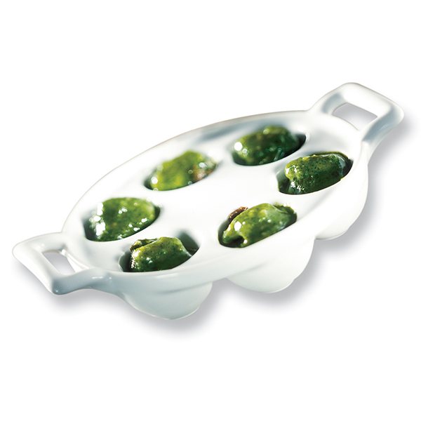 Plat à escargot  6 trous Belle Cuisine blanc Revol - Mathon - 1