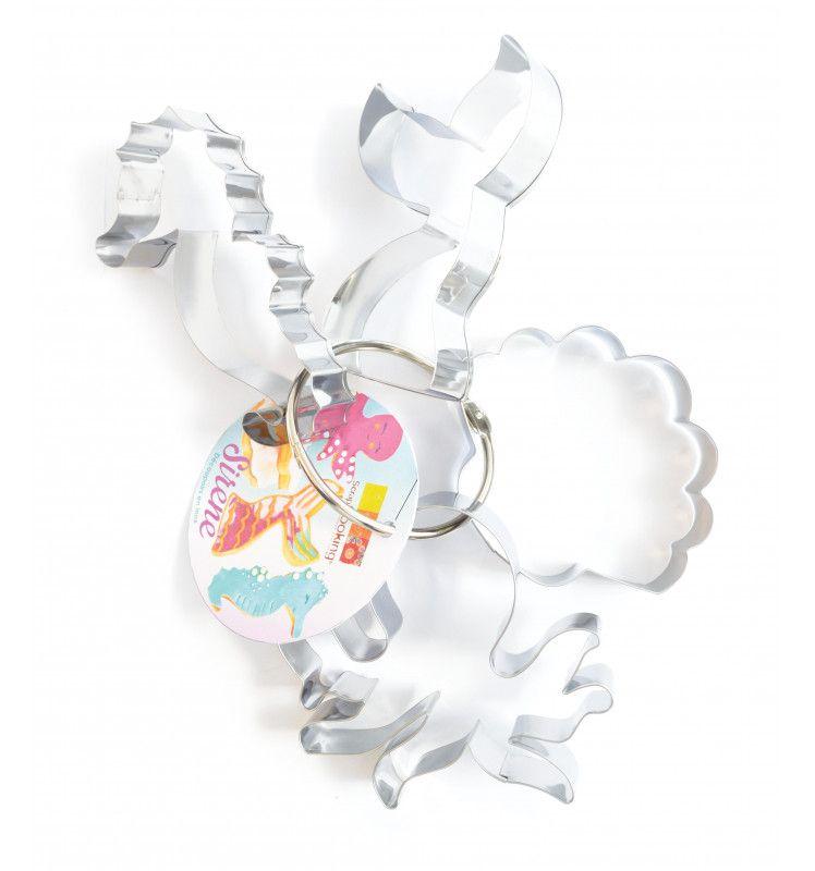 4 Découpoirs à biscuits en inox - Sirène Scrapcooking - Mathon