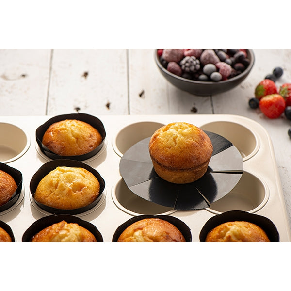 Feuille de cuisson antiadhésive moule muffins set de 12 NoStik - Mathon - 1