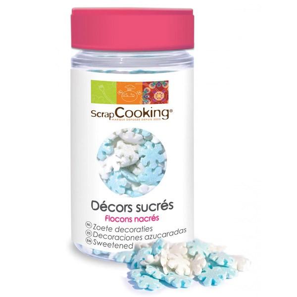 Décors sucrés flocons nacrés 50 g Scrapcooking - Mathon