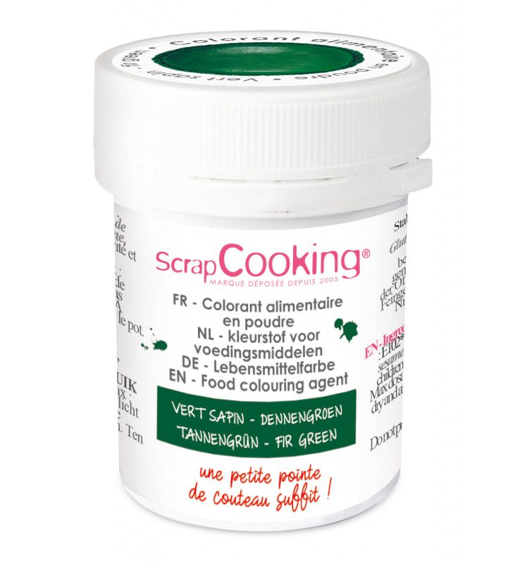 Colorant en poudre vert sapin 5 g Scrapcooking - Mathon
