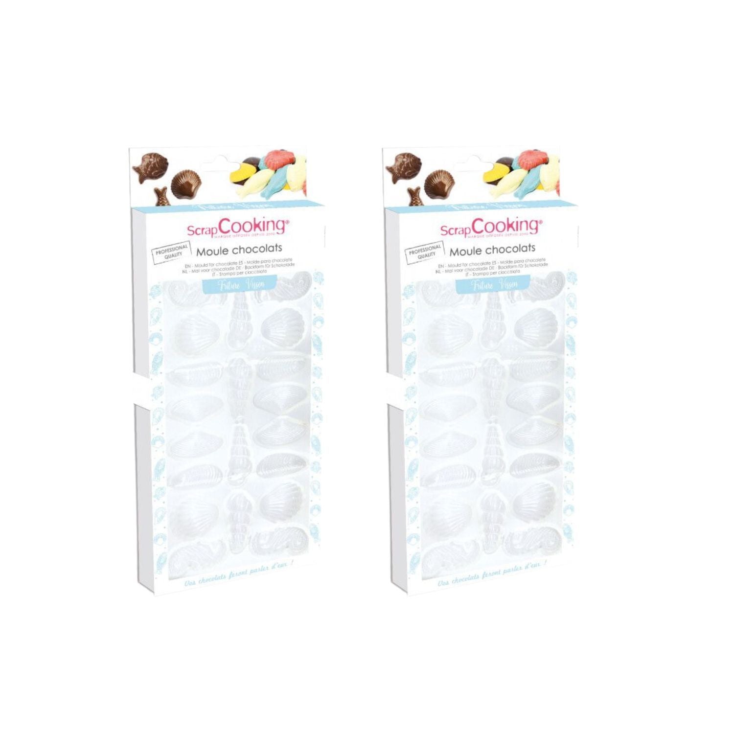 2 moules rigide pour fritures en chocolat Scrapcooking - Mathon