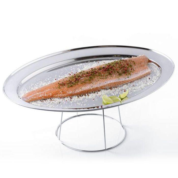 Plateau de fruits de mer Ø 36 cm et son support inox Chevalier diffusion - Mathon