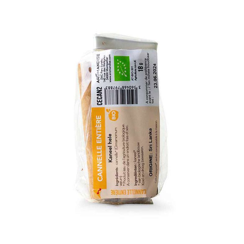 Cannelle entière de Madagascar bio - 18 g Aromandise - Mathon
