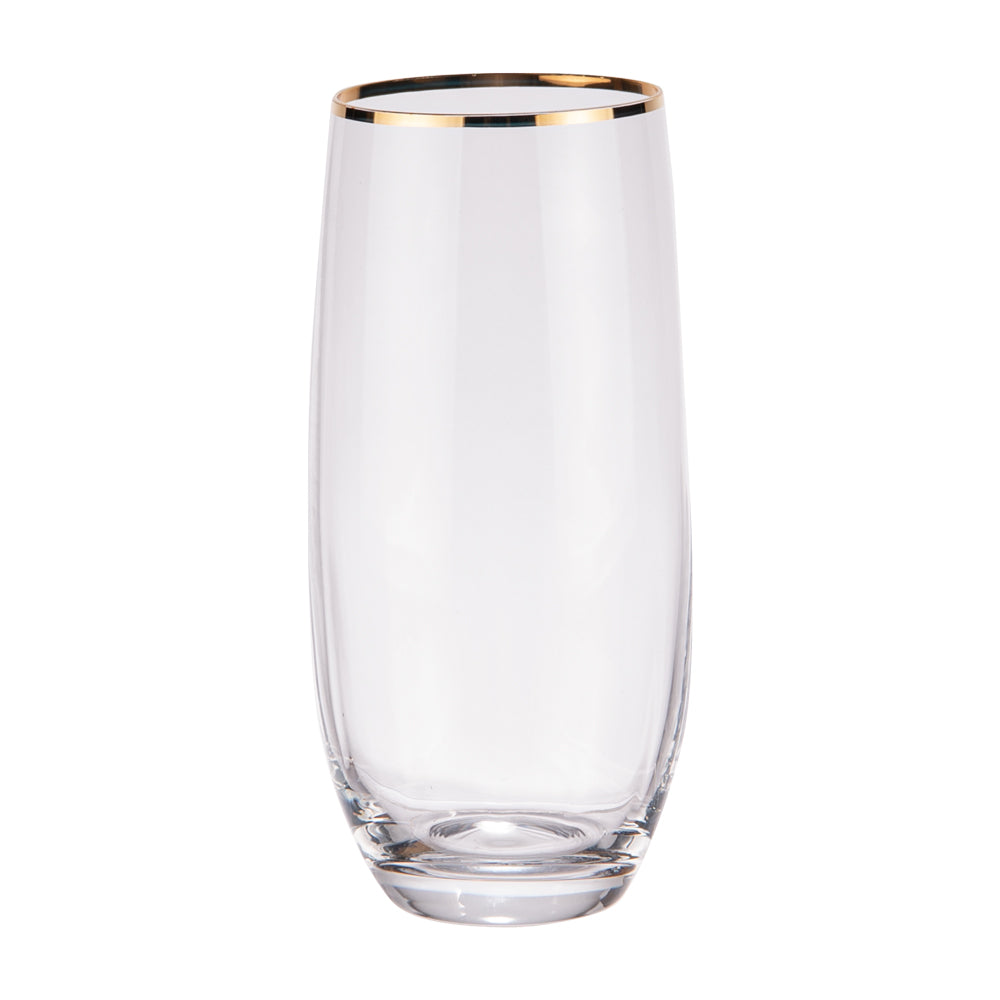 Boite de 6 gobelets hauts Waterfall filet or 35 cl Table passion - Mathon - 1