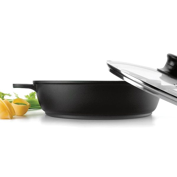 Faitout fonte avec couvercle en verre 36 cm noir Lacor - Mathon - 2