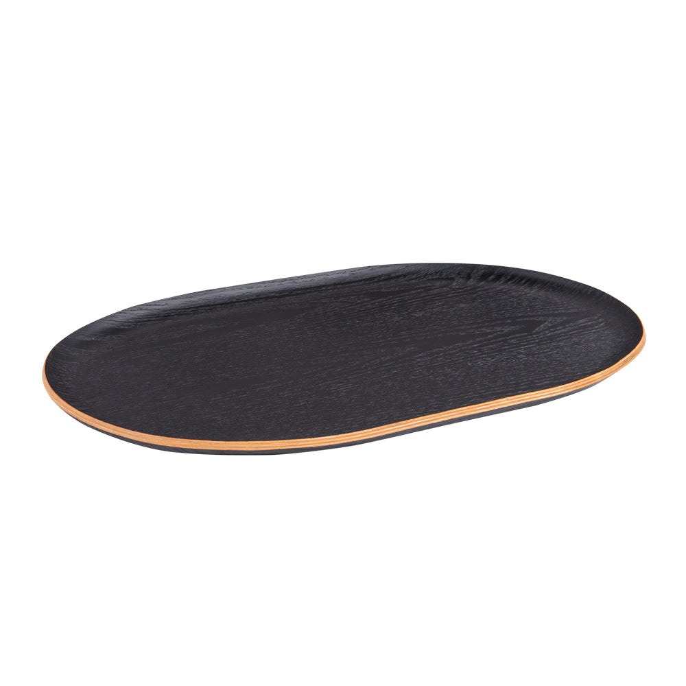 Plateau ovale noir 40x25 cm Table passion - Mathon - 2