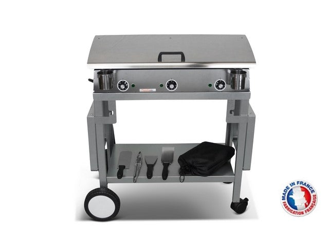 Pack plancha électrique  Lux 830 Inox - Chariot Monceau Planchaelec - Mathon - 1