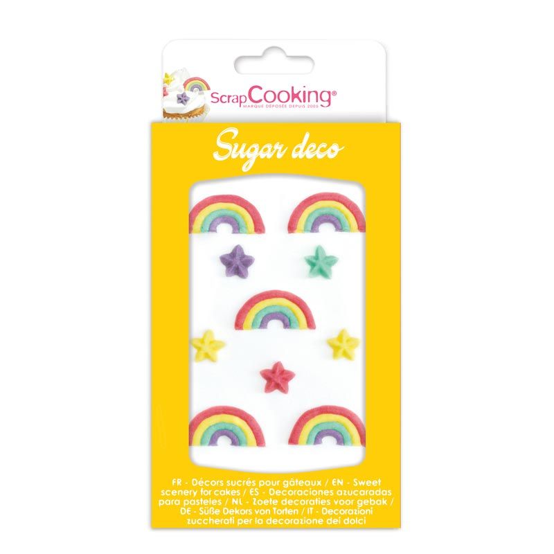 Décors sucrés arc-en-ciel Scrapcooking - Mathon