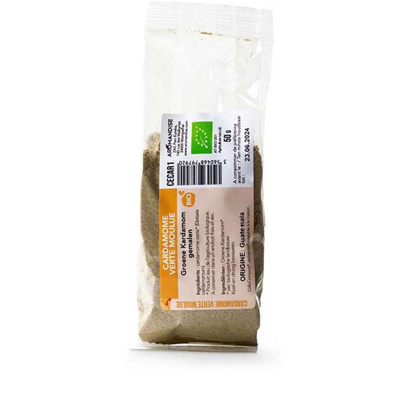 Cardamome verte moulue bio - 50 g Aromandise - Mathon