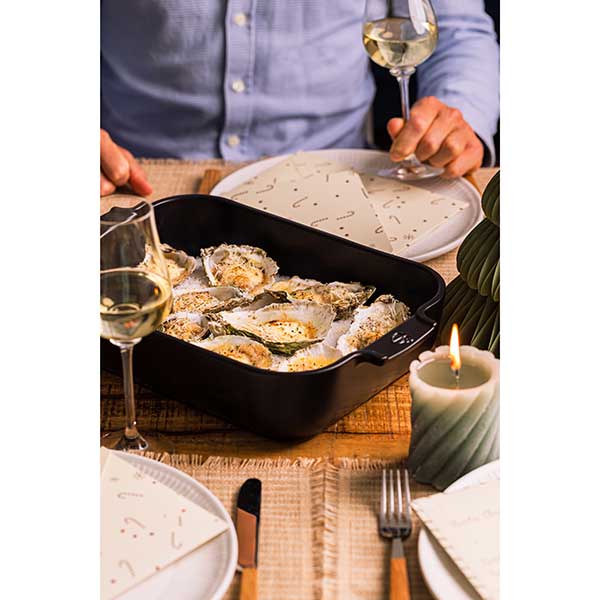 Plat à four céramique Appolia rectangulaire noir mat 40 cm Peugeot - Mathon - 5