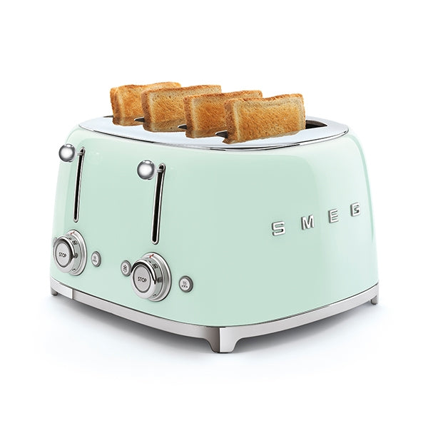 Toaster 4 fentes 2000 W TSF03PGEU vert d’eau Smeg - Mathon - 1