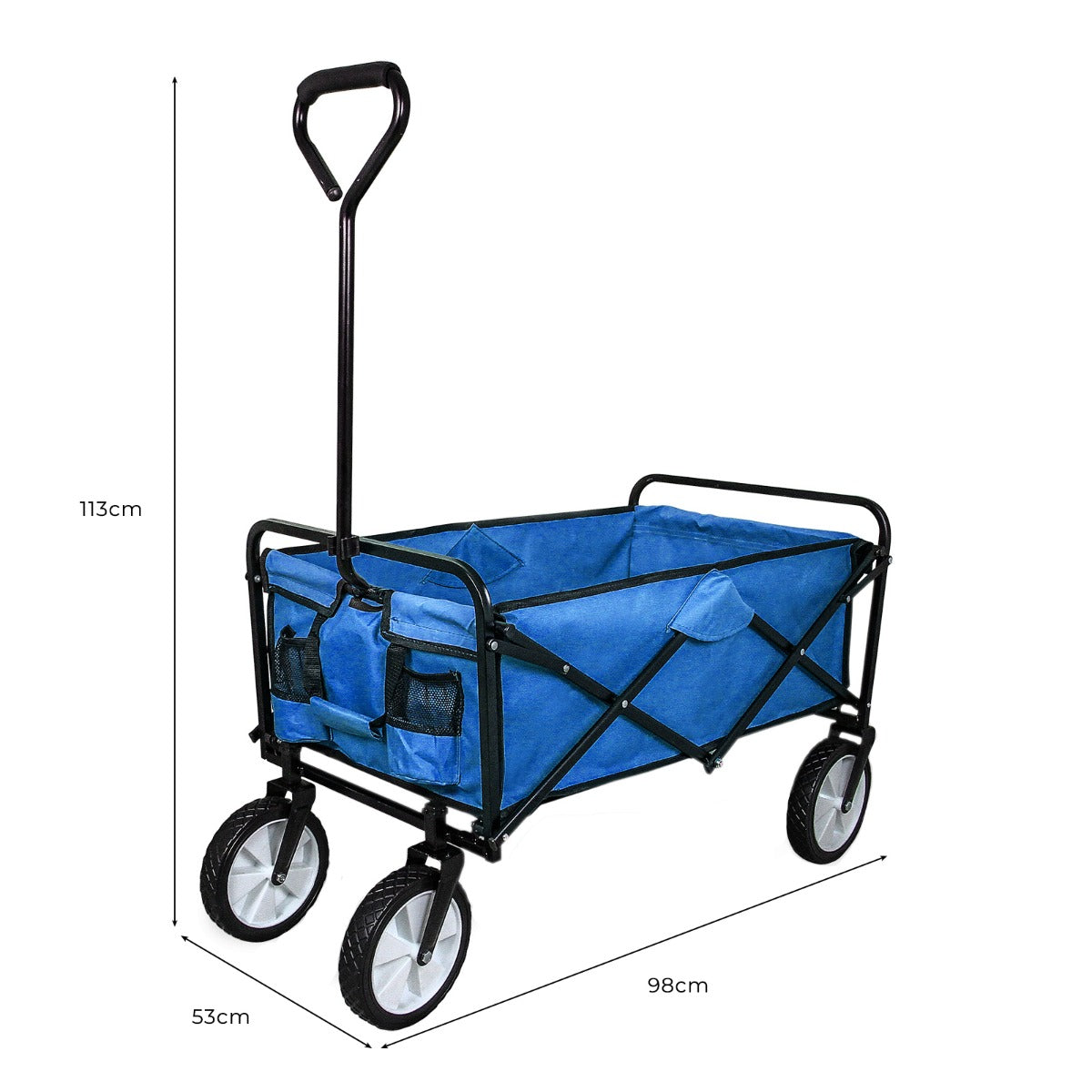 Chariot Pliable de Jardin – Bleu Monstershop - Mathon - 5