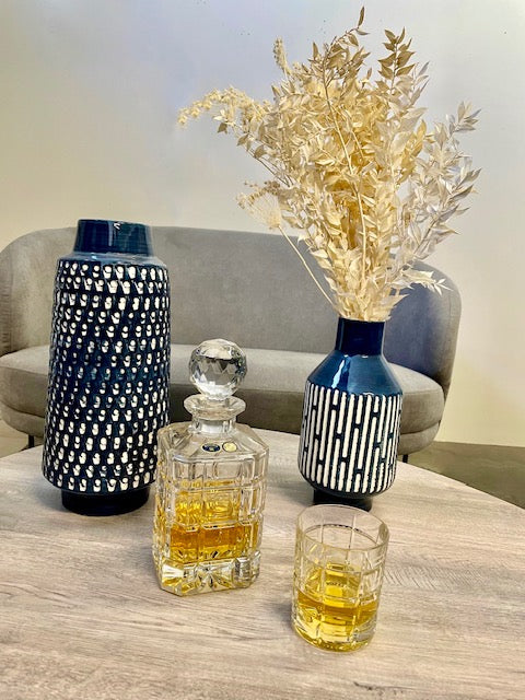 Set de 6 verres à Whisky et carafe en cristal de Bohême Timesquare Table passion - Mathon - 2