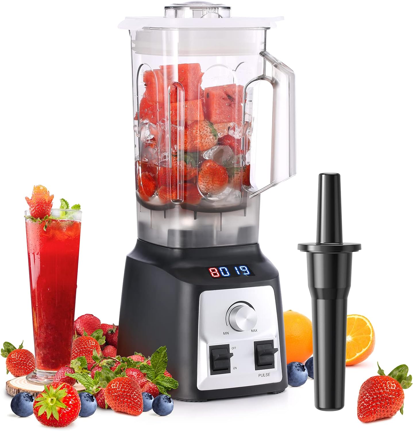 Blender Mixeur électrique Professionnel de 2L 2000W gris noir Vendos85 - Mathon