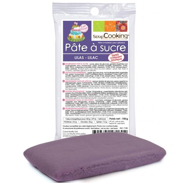 Pâte à sucre lilas 100 g Scrapcooking - Mathon