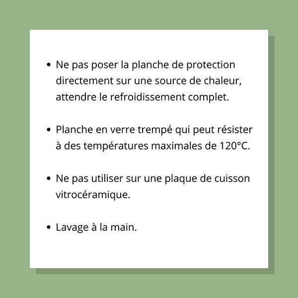 Planche de protection plaque induction en verre Noir Pebbly 57 x 50 cm