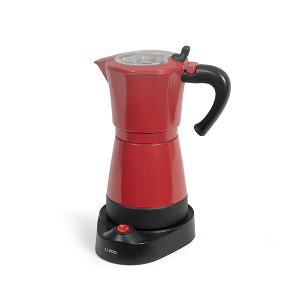 Cafetière électrique Italienne rouge 6 tasses 480 W Livoo - Mathon - 3