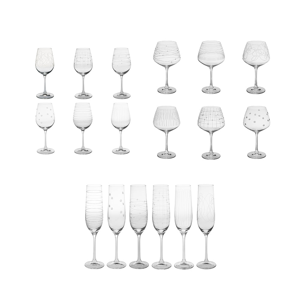 Service de verres 18 pièces Graphik dégustation Table passion - Mathon