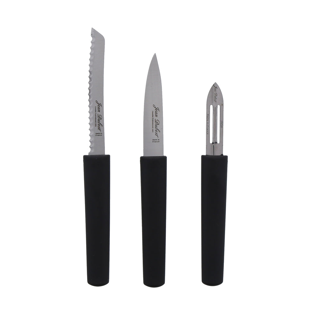 Set de 3 pièces en inox Eco-responsable office, éplucheur, tomate noir Jean Dubost - Mathon - 1