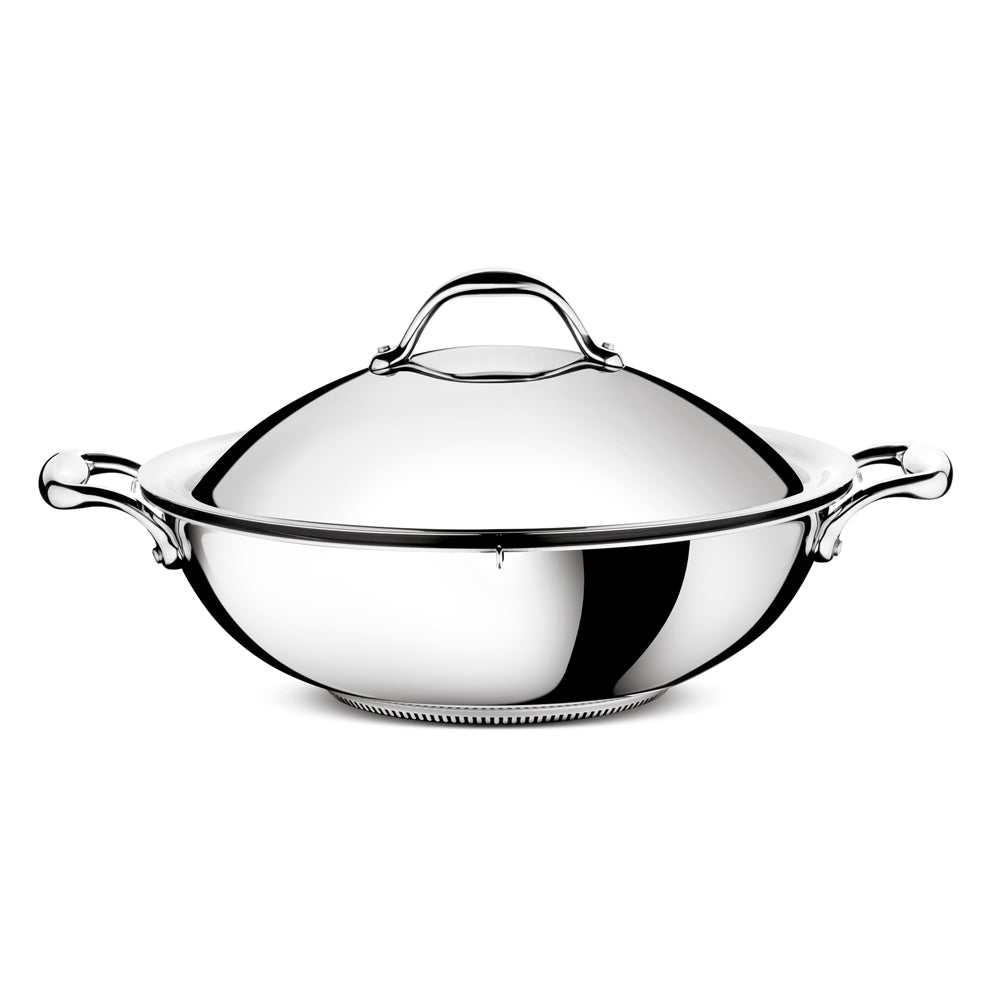 Wok Accademia Logofusion avec son couvercle 5 L Lagostina - Mathon