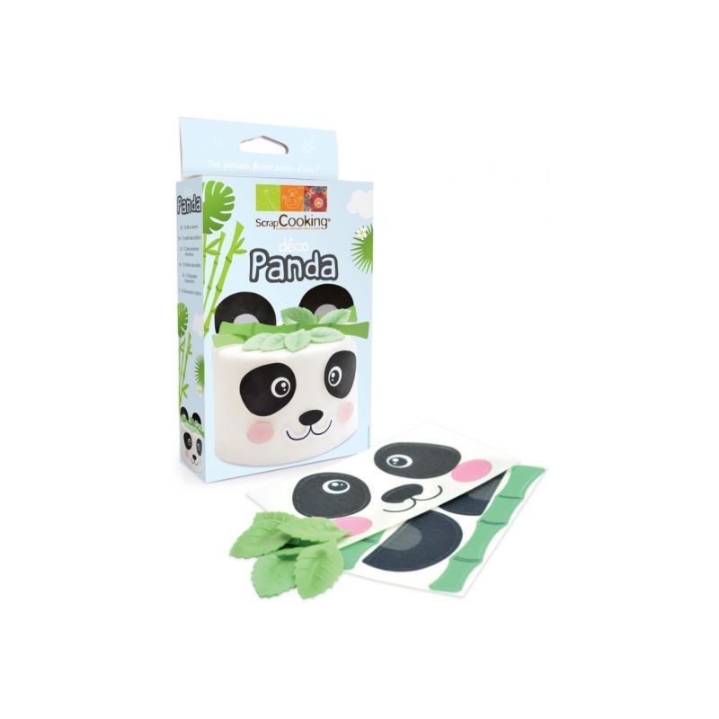 Kit déco azyme pour gâteau panda Scrapcooking - Mathon