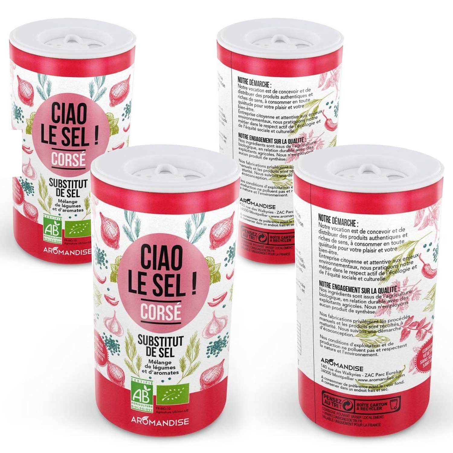 Substitut de sel corsé 280 g Aromandise - Mathon