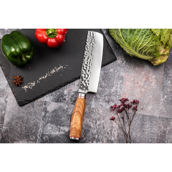 Nakiri damas 10Cr Wusaki 17cm Wusaki - Mathon - 4