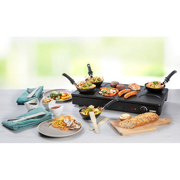 Gourmet-Set wok grill et crêpes 1000 W DO8712W Domo - Mathon - 1