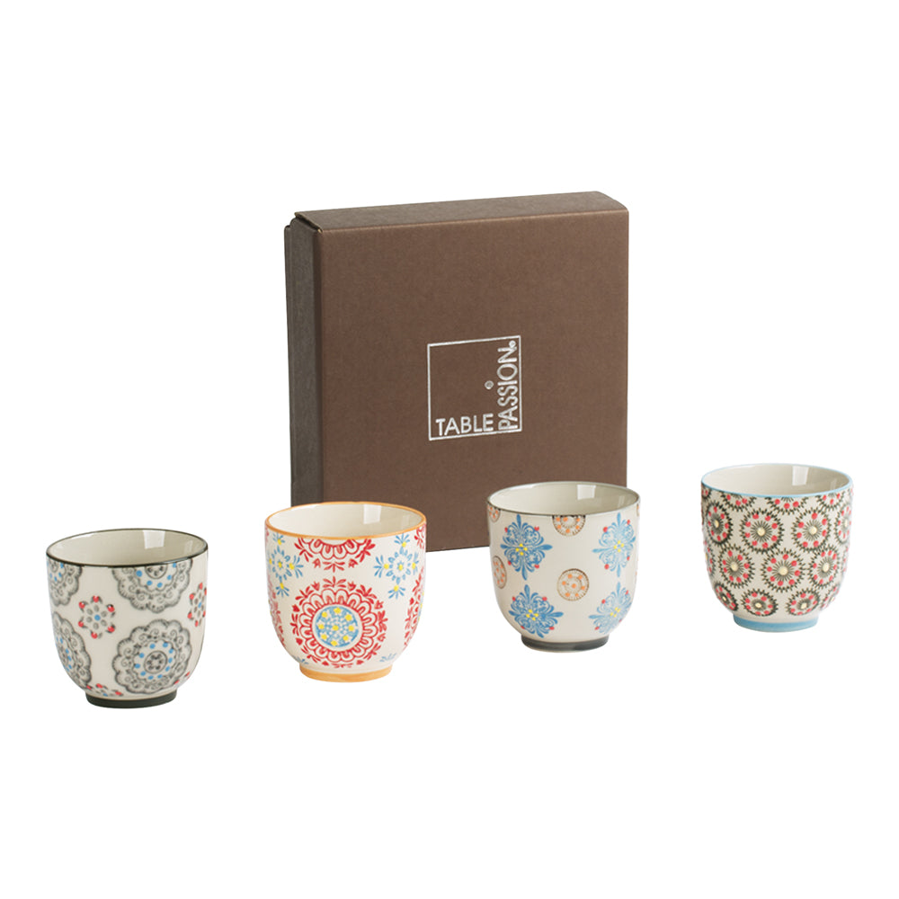 Coffret de 4 gobelets à thé Bohème 15 cl Table passion - Mathon - 2